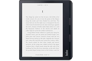 Kobo Sage | eReader | 8” HD Glare Free Touchscreen | Waterproof | Adjustable Brightness and Color Temperature | Blue Light Reduction | Bluetooth | WiFi | 32GB of Storage | Carta E Ink Technology
