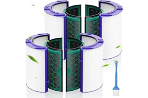 FLYQINTESS Lot de 2 filtres de rechange TP04, compatibles avec les modèles Dyson Pure Cool TP04, DP04, HP04, TP05 et DP05, H13 Grade True HEPA filtre purificateur d'air