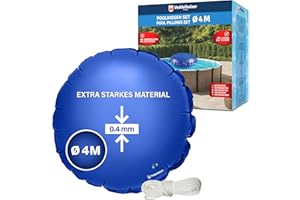 Veddelholzer XXL Ø 4m Poolkissen rund Set Inkl. 15 m Befestigungsseil & Reparaturkit Luftkissen zur Poolabdeckung. Perfektes Pool Zubehör zur Überdachung Abdeckung im Winter und bei schlechtem Wetter