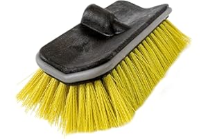 DOCAZOO Telescopic Pole for Cleaning - Window Cleaning Kit, Ceiling Cleaning, Feather Duster, Snow Removal, Window Squeegee, High Reach Indoor & Outdoor Kit - (Head Only - Hard Bristle Brush)