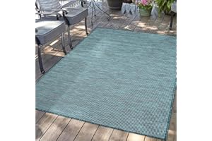 carpet city Dywan do użytku na zewnątrz, na taras, odporny na warunki atmosferyczne, 120 x 170 cm, dywan balkonowy, niebieski melanż, do użytku wewnątrz i na zewnątrz, na werandę, do ogrodu, kuchni,