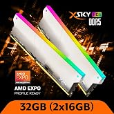 V-Color Manta XSky RGB 32GB (2x16GB) DDR5 6400MHz CL32, AMD EXPO Uyumlu, SK Hynix IC, 1.4V, Oyun Masa&uuml;st&uuml; Bellek Kiti, Beyaz