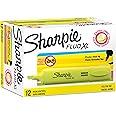 Sharpie Fluo XL Highlighters | Chisel Tip | Fluorescent Yellow | 12 Count