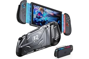 FYOUNG Coque Dockable pour Nintendo Switch 2 (2025), Grip de Protection en TPU Amovible Souple pour Joy-Con 2, Housse de Protection Anti-Rayures Antichoc en PC pour Accessoires Switch 2