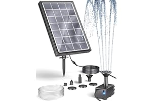 Biling Solar Water Fountain for Bird Bath, 3.5W Solar Water Pump with 4ft Tubing DIY Water Features for The Garden, 6 Nozzles Solar Pond Fountain for Fish Ponds Hummingbird Bath and Tank