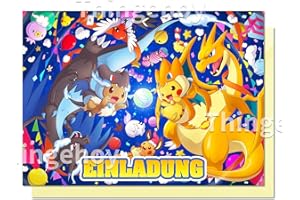 Thingehoy Einladungskarten Kindergeburtstag Junge Mädchen Deutsch, Einladungskarten Geburtstag, 12er Set Mit Umschlag