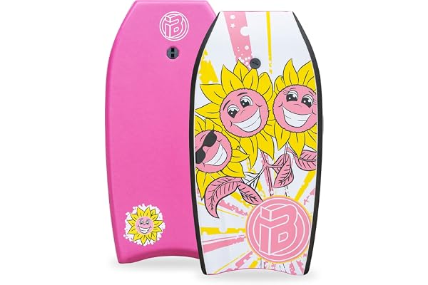 Body Board, bodyboard léger de 83,8 cm avec housse en EPS, laisse de qualité supérieure et sangle de poignet pour le surf