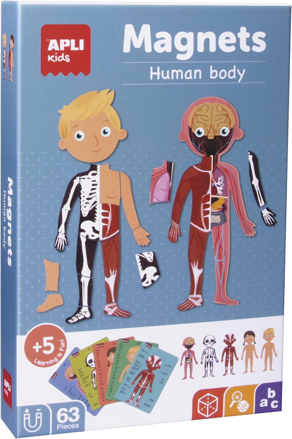 APLI Kids 18531 - Juego Magnético Educativo sobre el Cuerpo Humano para niños a Partir de 5 años
