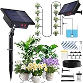 Solar Drip Irrigation, Drip Irrigation Kit 10M Hose, Automatic Irrigation | Automatic Watering System with 10 Drip Tips, Self
