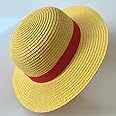 Yofuhope Straw Hat Luffy Hat Cospaly Hats for Halloween Performance Costume Straw hat for Men Women Kids Yellow Strawhats
