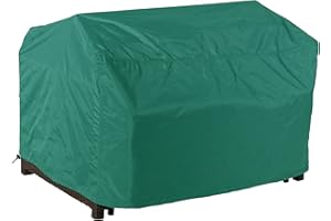 ‎GREEMOTION greemotion Schutzhülle für Gartenmöbel Bahia - Abdeckung Loungemöbel winterfest - Überzug Rattanmöbel rechteckig - Gartenmöbelabdeckung wasserabweisend in Grün - Balkonmöbel-Abdeckung wetterfest, ca. 123 x 78 x 64 cm