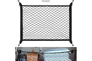 ‎ZOCIPRO Zocipro Kofferraum Netz, 80 x 100 cm Kofferraumnetz Gepäcknetz Auto Erweiterbar auf 210 x 140 cm, Gepäckraumnetz, Kofferraum Netz Ladungssicherung mit 4 ABS Haken für die Meisten Autos
