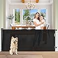 Baby Gate Extra Wide 65" Space Saving Retractable Mesh Gates for Kids or Pets with 2 Sets of Mounting Hardware Movable Indoor Outdoor Dog Gates for Doorways, Stairs (35" Tall x 65" Wide)