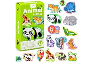 Clatoy Animals Magnets for Kids, Magnetic Alphabet Letters for Fridge, Animal Puzzle Toys for Toddlers, Children Learning Alphabet Game, ABC Toys for 3+ Year Old Boys Girls (Animals)