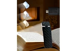 ‎RUNESOL Runesol Schwarz Leselampe Buch Klemme, USB-aufladbare Leselicht, 3 augenschonende Modi Buchlampe für das Lesen im Bett, Reading Light mit 80 Stunden Akkulaufzeit