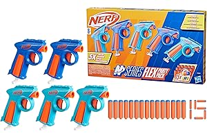 Nerf N Series Party Pack, 5 Blaster, 15 fléchettes Nerf N1