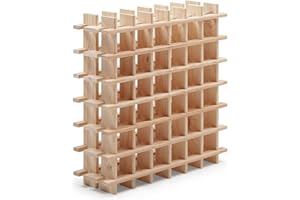 Astigarraga Kit Line Botellero Modular Rioja para 36 Botellas, Madera Maciza Pino - 75x75x22 cm
