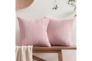 Softalker Cord Kissenbezug 40x40 rosa flauschig 2 Stücke Kissenhüllen Sofakissenbezüge Sofakissen Dekokissen Couchkissen aesthetic Deko für Sofa Wohnzimmer Schlafzimmer Bett Mädchen Zimmer