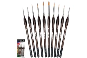 DOTnTICK 10-Piece Paint Brush Set with Comfortable Triangular Handles – includes Acrylic Paint, Oil Paint, and Water colour brushes for Face Painting & Kids Art Sets