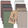 ZICOTO Beautiful Pocket Notebooks 3x5 Set of 8 - Perfect To Organize Easily Your Notes and Memos - Cute Small College Ruled Notepads