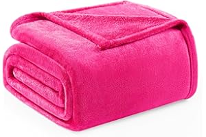 ‎EXCLUSIVO MEZCLA Exclusivo Mezcla Kuscheldecke Fleece Decke für Couch, Superweiche und Warme Sofadecke Wohndecke für Ganzjahreszeit, Plüsch und Leicht, 150 x 200 cm, Hot Pink