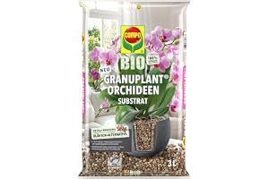 Compo Bio GRANUPLANT Orkidéer planteringsgranulat 3 L, naturlig pimpsten, inga best myggor, hållbart alternativ till växtlera, grå