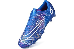 Dhinash Boys' Football Boots Kids Astro Turf Trainers Spikes Football Shoes Girls Cleats Soccer Shoes Junior Sports Shoes Outdoor Athletic Sneakers Unisex