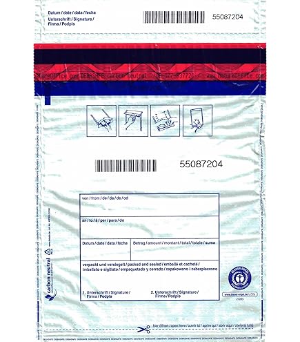 Tasche Di Sicurezza DEBASAFE 195x265+30mm | 500 Pezzi | Pellicola Riciclata | Anti-Manomissione - Foto 6