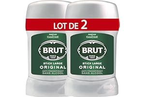 Brut Original Déodorant Homme Stick Sans Alcool, Sans Sels d'Aluminium, Efficacité Longue Durée (Lot de 2x50ml)