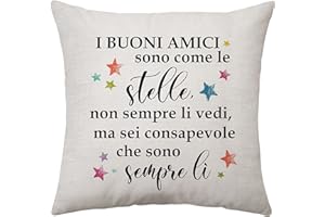 ACONESONG I Buoni Amici Sono Come Stelle Regali di Amicizia per le Donne, Miglior Amica, Andare via Regali, Natale, compleanno per BFF, Bestie, 45 x 45 cm