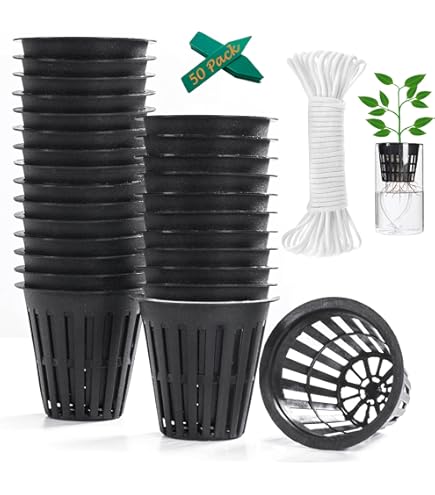 thumbnail image 2 of 10Pcs Plastic Garden Mesh Net Pot Hydroponic Basket Planting Nursery Grow Supplies, 11cm/4.3inch 2 of 11