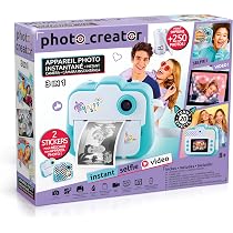 Lot de 6 rouleaux de papier photo sans BPA pour appareil photo pour enfants, 5,6 cm, compatible avec la plupart des appareils photo à impression instantanée pour enfants