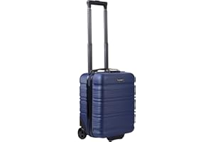R.Leone Valigia Trolley Bagaglio a Mano 40x30x20cm Wizzair Vueling 2 Ruota in ABS (Blu, 915 40X30X20cm 2Ruota)
