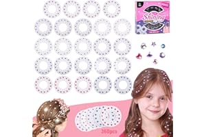 Ulikey Hair Bedazzler Kit, 360 Hair Gems, Décoration Artistique en Strass pour Cheveux, Chaussures, Coque de Téléphone, Strass pour Cheveux Machine, Kit de Bijoux de Jouets Créatifs pour Filles