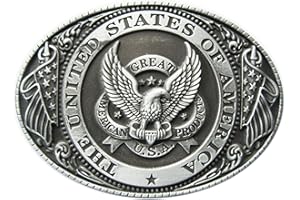 Schnalle123 Gürtelschnalle U.S.A. Amerika USA 3D Optik für Wechselgürtel Gürtel Schnalle Buckle Modell 62