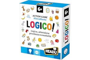 HEADU - È Logico! - Un Gioco di Logica, Prontezza e Creatività. Giochi Educativi 5 6 7 8 Anni, Giochi didattici per Bambini, Giochi da Tavolo Intelligenti, Regalo Bambino 6 Anni, Regalo Bambina 7 Anni