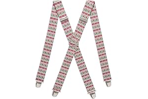 PIERROT Bretelles Homme Larges Made in France - Elastique Ultra Résistant & 4 Clips Extra Fort en X - Taille Ajustable Jusqu’à 130cm - Garantie à Vie - Fabrication Artisanale