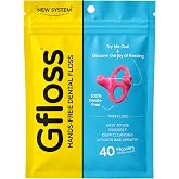 Gfloss Eller Serbest Diş İpi - 40 Adet - Kullanımı Kolay ve Yetişkinler İ&ccedil;in Gizli Y&uuml;zge&ccedil;ler | Seyahat İpi | Sıkı Dişler i&ccedil;in