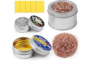 BEEYUIHF Lötspitzenreiniger Set - bleifrei Lötspitzen Reaktivator 16g + Kolophonium Flussmittelpaste (1.76oz/50g) + Lötschwamm Reinigung (50x35x5mm)+Lötspitzenreiniger