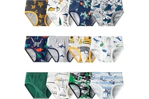 Adorel Majtki Majtki Dinozaury Bawełniane Chłopięce Opakowanie 12 sztuk, 12 sztuk dinozaurów i rekinów, 2-3 lat