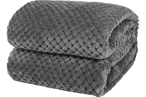 Style Spot Popcorn Throws Cuddly Cosy Soft Warm Fleece Blanket For Couch Sofa & Bed 2 Seater Sofa Cover 3 Seater Sofa Throw Large Luxury Throws Double & King Size (Charcoal, Double: 150 X 200)