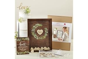 Kate Aspen 22101NA - Libro de invitados de boda alternativo, MDF, madera rústica