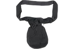 HEMAD Mittelalter Umhänge-Tasche braun schwarz rot grün blau beige Baumwolle/Leinenlook Mittelalterliche Kleidung (one size, schwarz)