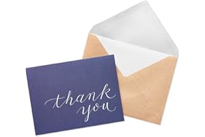 AMERICAN GREETINGS UK Greetings wielopak 50 kartek z podziękowaniami dla niego/jej/przyjaciela - granatowy wzór - idealny na wesela, baby shower i uznanie nauczyciela