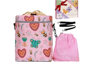 LOCAL LION Bolsa de Manillar para Niños, Cesta de Bicicleta Delantera Niña, Bolso de Manillar con Correa, Cestas de Ciclismo, Bolso de Bicicleta con Diseño Lindo