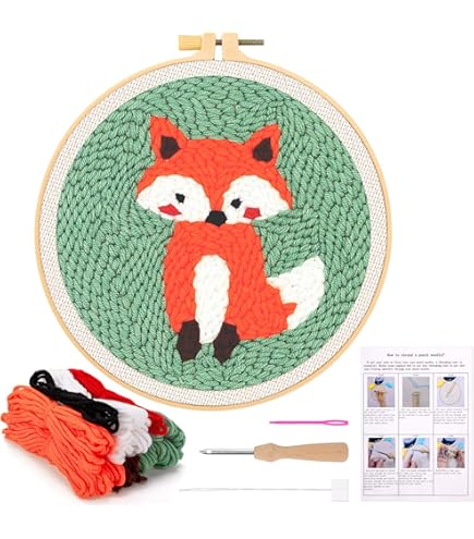 JSRQT Punch Needle Broderie Kit Tortue D'Aiguille De Poinçon Pour