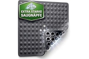 SilverRack DermaSensitivo 100 % BPA-fri halkfri duschmatta (mörkgrå) - 53 x cm för barn och spädbarn säkert stöd i