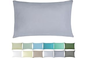 ‎P'TIT BASILE P'tit Basile - Kissenbezug 40x60 cm - Dunkelgrau - Baby Kopfkissenbezüge 100% Bio-Baumwolle ohne schädliche Substanz - 57 Fäden/cm² Für Kinder Bett 60x120 70x140 cm