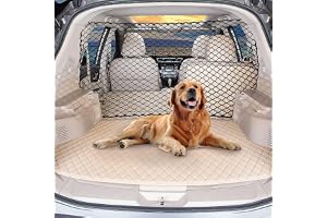 Car Dog Barrier Mesh Net for Pet Safety, Universal Pet Vehicle Divider for Back Seat, Trunk, Boot, Strong Breathable Mesh Pet Travel Safety Net for Cars, SUVs, Trucks, 47x27 inch