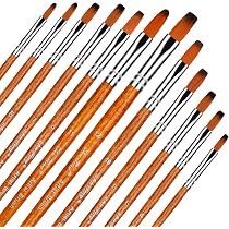 12-teiliges Aquarellpinsel-Set Aus Nylon – Schwarze Acrylpinsel Für Anfänger & Künstler, Verschiedene Formen